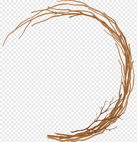 Круглая рамка из веточек