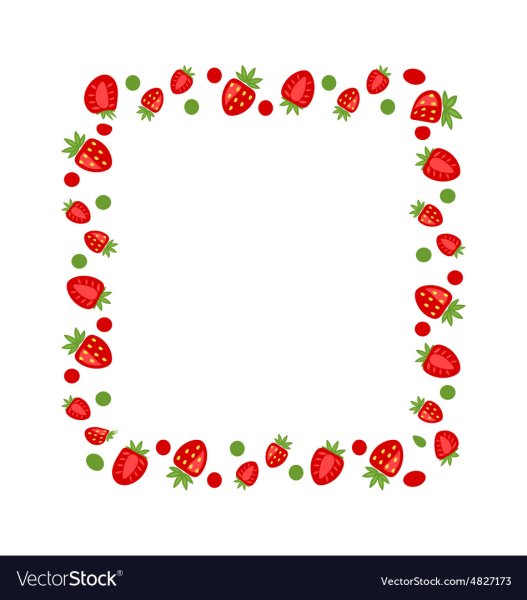 Клубничная рамка вектор