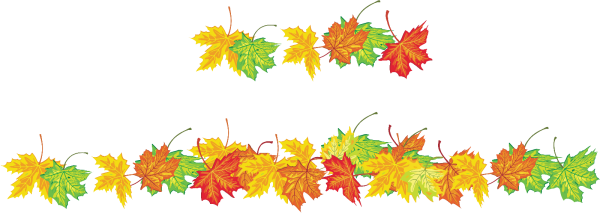 Полоска из осенних листьев