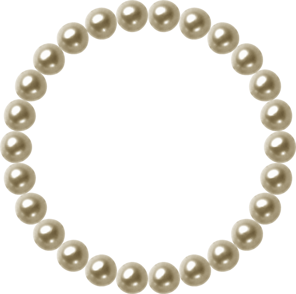 Рамка круглая жемчуг