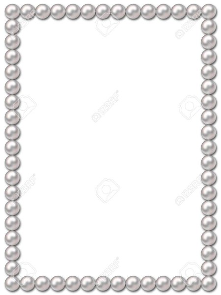 Прямоугольная рамка из жемчуга