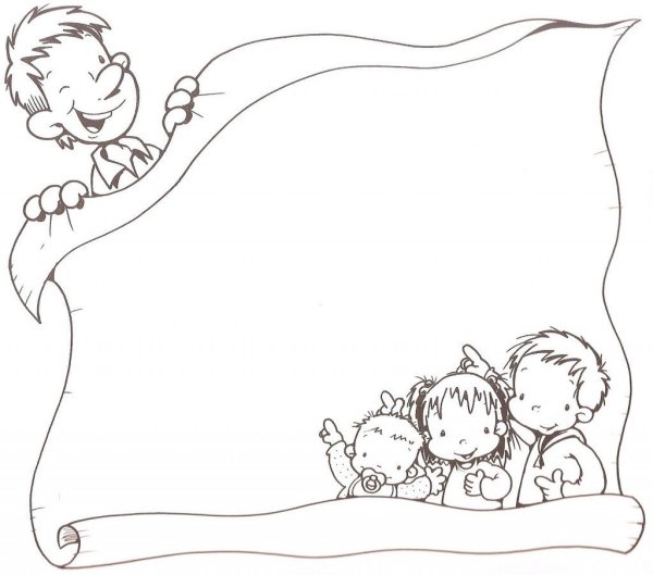 Рамка раскраска для детей