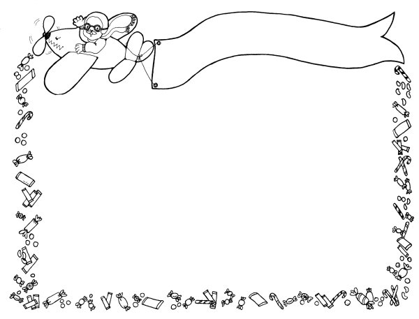 Рамка для текста черно-белая