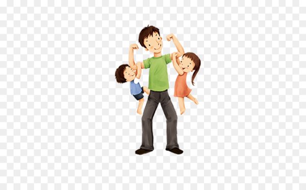 Папа с ребенком на белом фоне