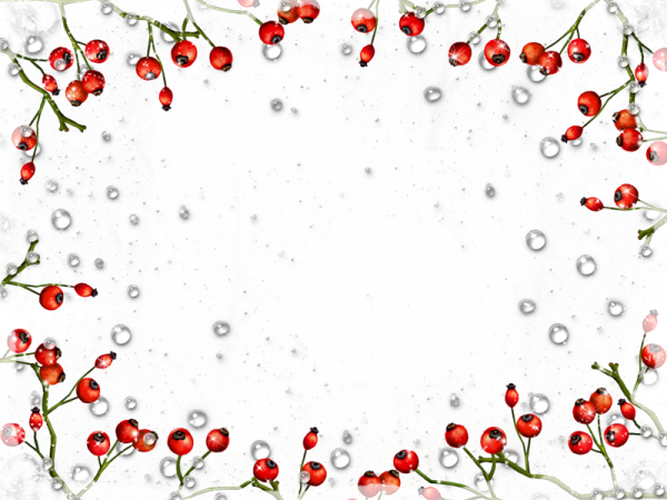 Зимняя фоторамка с рябиной бесплатно