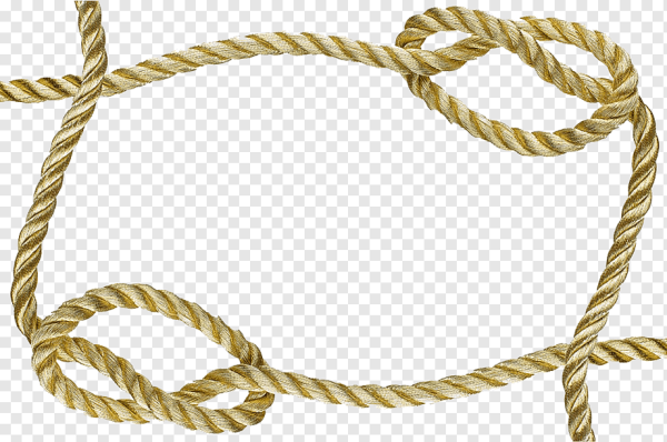 Рамка из каната Золотая