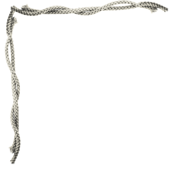 Рамка из веревки на прозрачном фоне