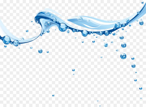 Волны из воды прозрачные