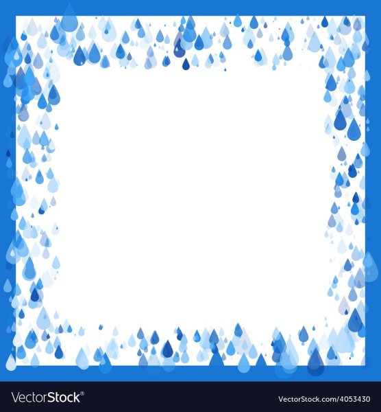 Рамка из капелек воды