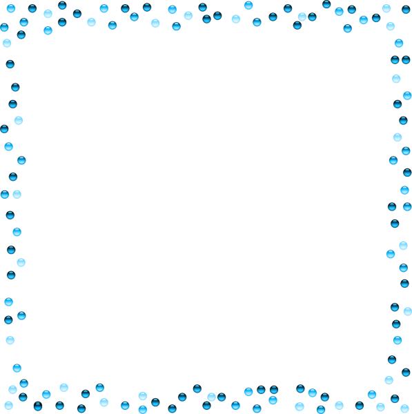 Голубая рамочка на прозрачном фоне