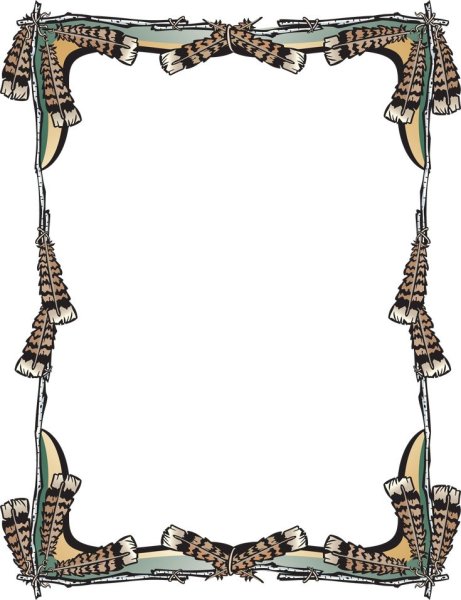 Рамка в стиле индейцев