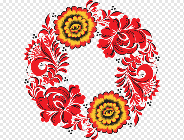 Русский орнамент в круге