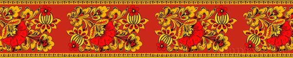 Узоры в русском стиле полосой