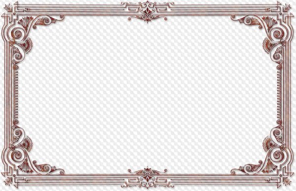 Ажурная рамка на прозрачном фоне