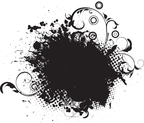 Клякса черно белая