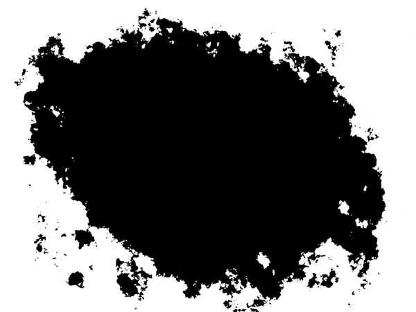 Черная краска на прозрачном фоне