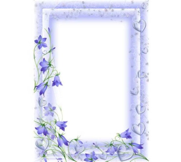 Рамки с цветами колокольчиками