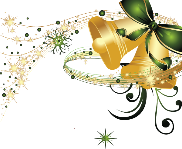 Новогодние элементы золотые