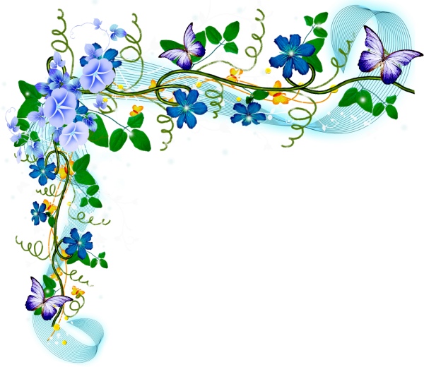 Цветочные уголки для текста