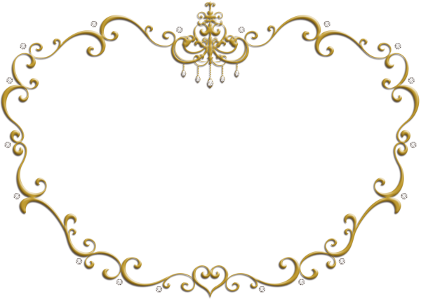 Ажурная рамка на прозрачном фоне