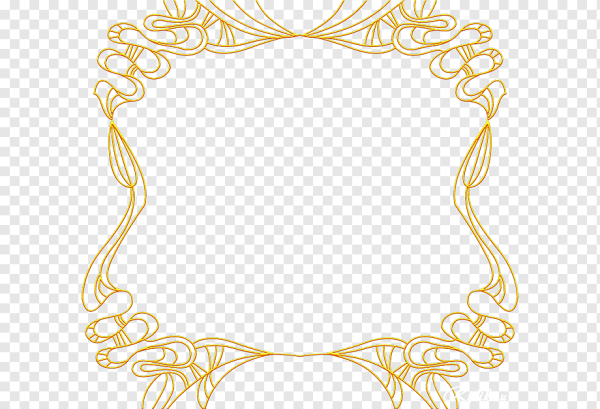 Золотая рамка с завитушками