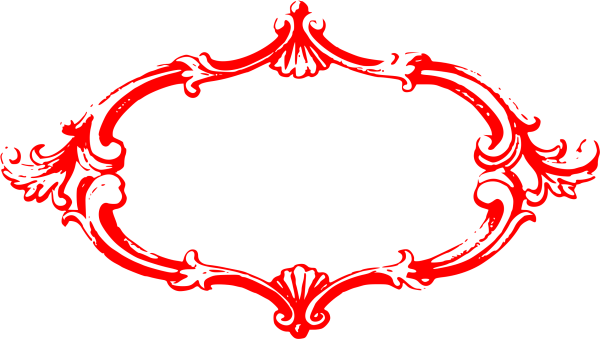 Рамка с красным орнаментом