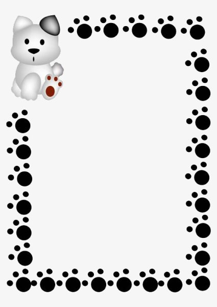 Рамка кошачьи следы