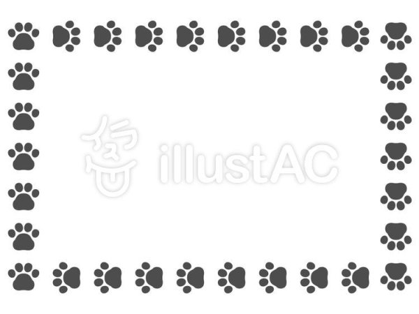 Рамка кошачьи следы