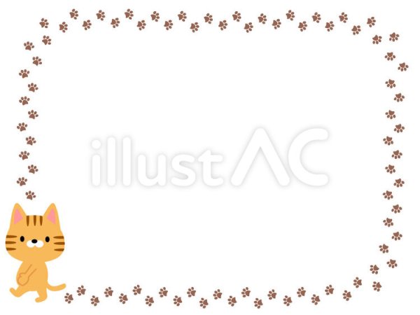 Рамка кошачьи лапки