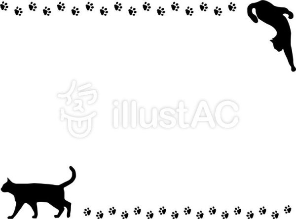Рамка кошачьи следы