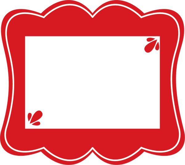 Красная рамка стильная