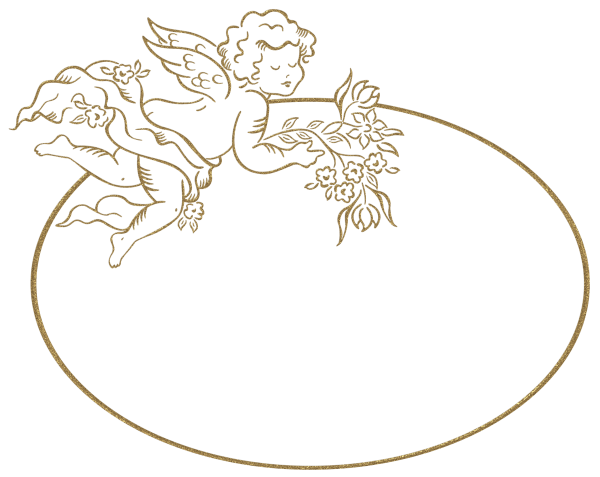 Рамка для надписи с ангелочками