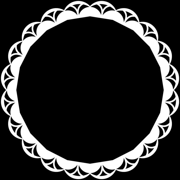 Круглая кружевная рамка