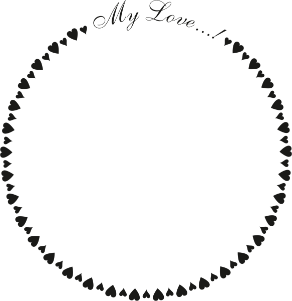 Рамка круглая черная