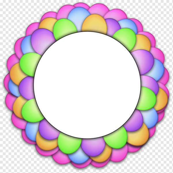 Рамка круглая цветная