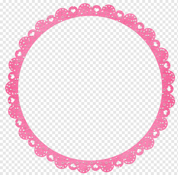 Розовая рамка на прозрачном фоне