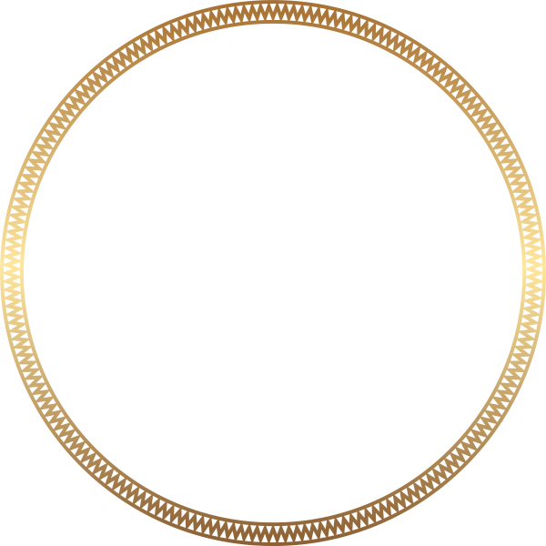 Фоторамка круглая Золотая