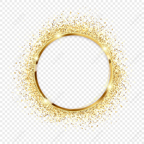 Золотой круг с блестками