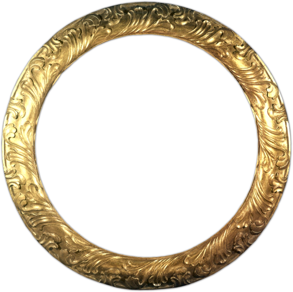 Золотая круглая рамка