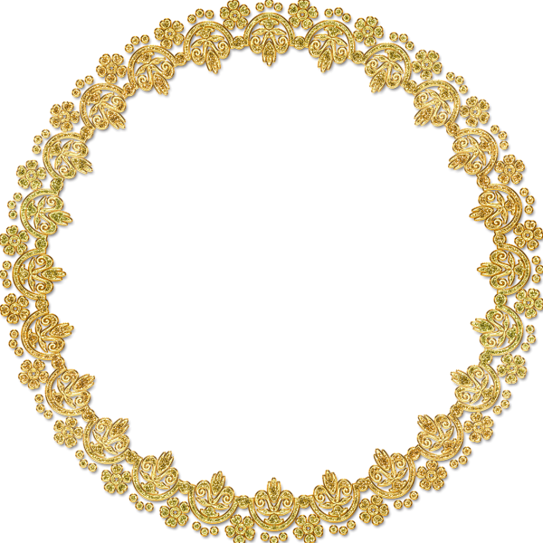 Круглая рамка золото