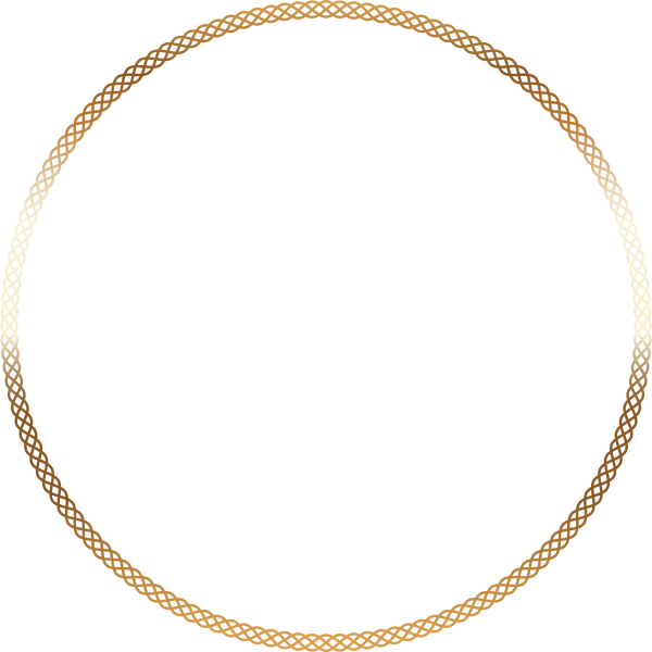 Круглая золотистая рамка