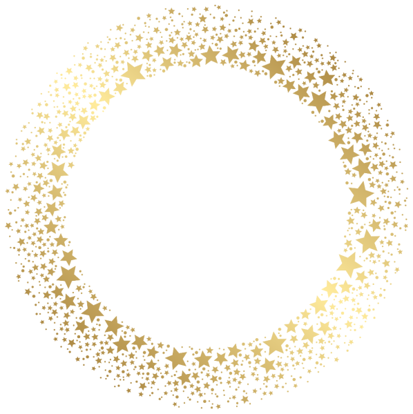 Фоторамка круглая Золотая