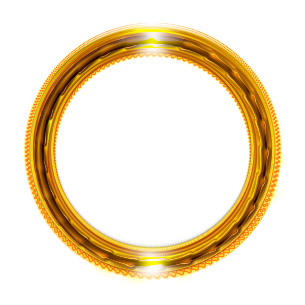 Круглая золотистая рамка