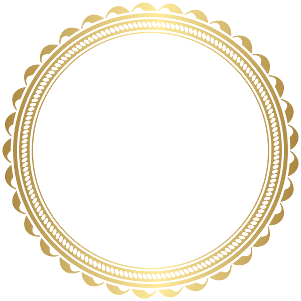 Золотая круглая рамка