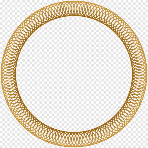 Фоторамка круглая Золотая