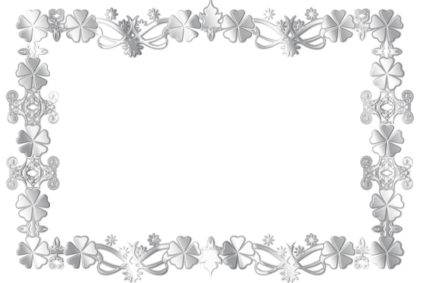 Ажурная белая рамка на прозрачном фоне
