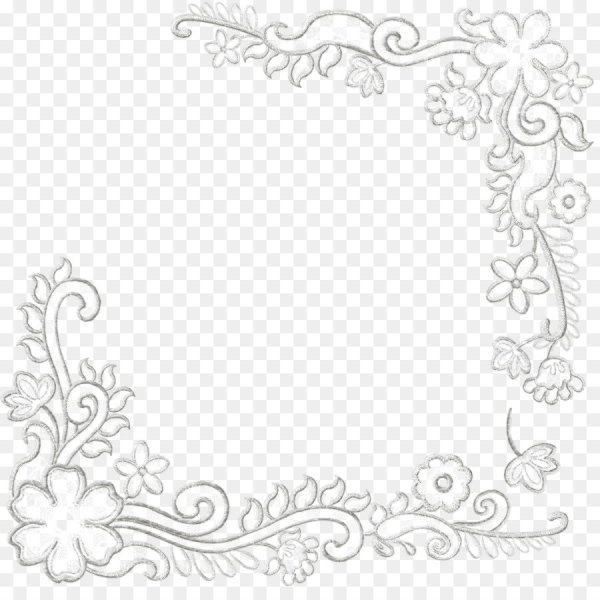 Кружевная рамочка на прозрачном фоне