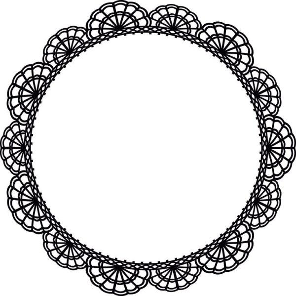 Круглая ажурная рамка
