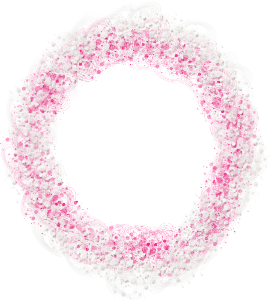 Рамка круглая розовая