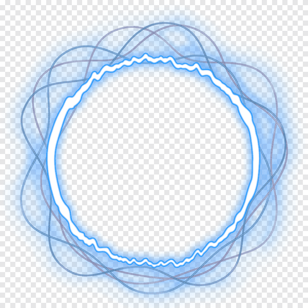 Рамка круглая голубая